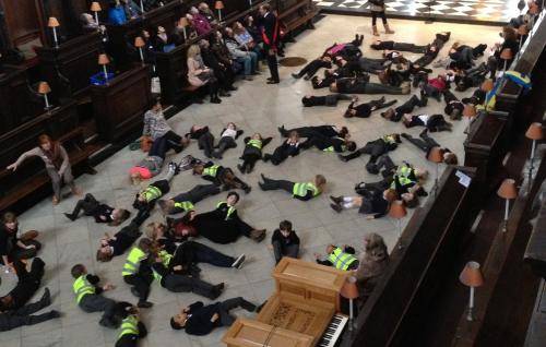 school class activity tour lying down